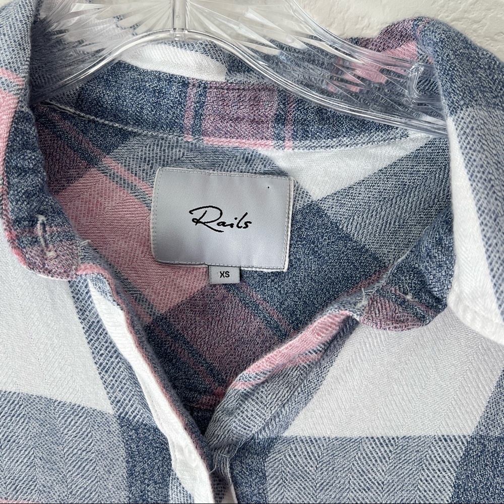 Rails Hunter Plaid Button Down In Mulberry Blue S… - image 3